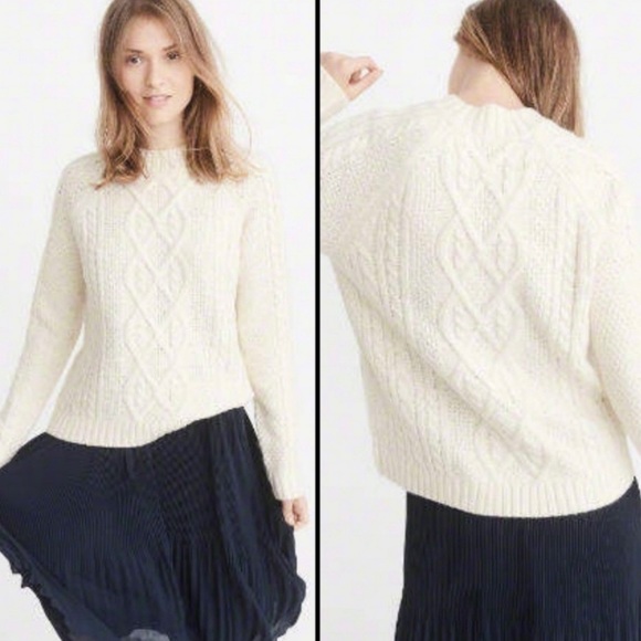 Abercrombie & Fitch Knitted Mockneck Sweater - Ivory - XS - Picture 5 of 15